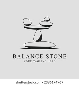 Stein-Balance-Symbol Vektorgrafik-Stack Stein-Vorlage Grafik-Design