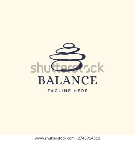 Stone balance logo design template