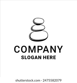 Stone balance logo with elegant style design