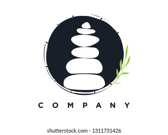 stone balance logo illustration. 