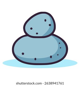 stone balancing zen concept flat color vector illustration template design