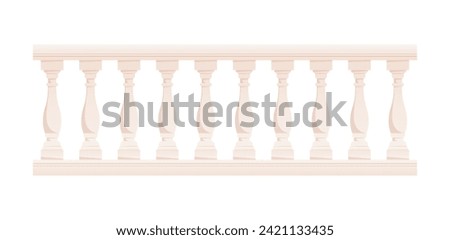 Stone balustrade with balusters for fencing vector Imagine de stoc © 