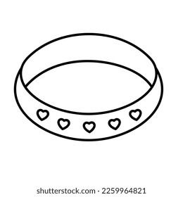 Stone bangle Vector Icon easily modified

