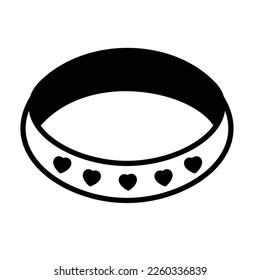 Stone bangle Vector Icon easily modified

