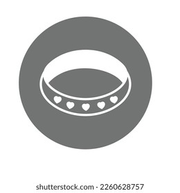 Stone bangle Vector Icon easily modified

