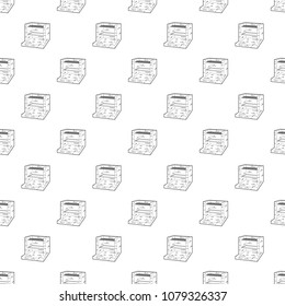 Stone barbecue pattern vector seamless repeating for any web design