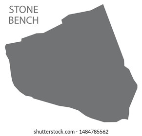 Stone Bench grey ward map of High Peak district in East Midlands England UK