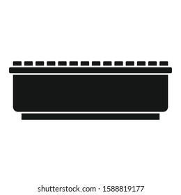 Stone bench icon. Simple illustration of stone bench vector icon for web design isolated on white background