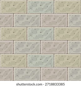 Stone blocks seamless pattern wall. Vector illustration.