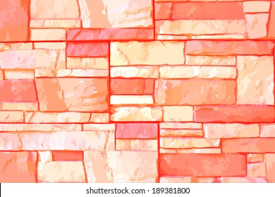 stone blocks wall, vector  illustration