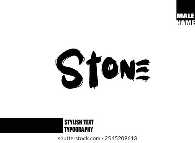 Stone Bold Grunge And Rough Brush Text Typography Of Baby Boy Name 
