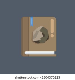 stone book in flat vector design.