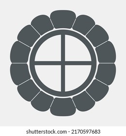 Recorte vectorial de la calidad de la ventana del arco de ladrillo de piedra