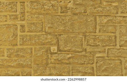 Stone brick wall texture vector background. closeup brick wall surface