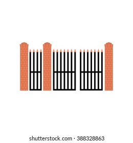  Stone bricks,iron gate.