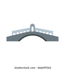Stone bridge icon in flat style on a white background