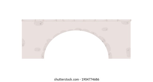Stone bridge stock vector illustration isolated on white background