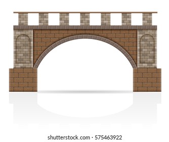 stone bridge stock vector illustration isolated on white background