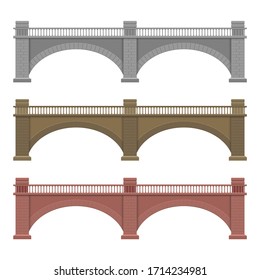 Stone bridge vector design illustration isolated on white background