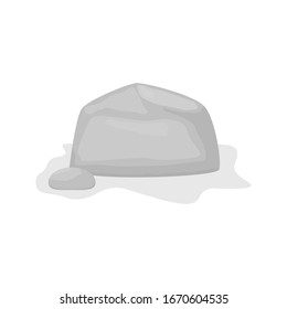 Steinkarikatur einzeln auf weißem Hintergrund Vektorillustration
