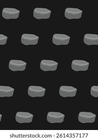 Stone cartoon seamless background. dark fun wallpaper