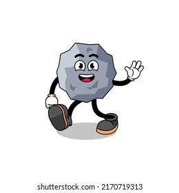 stone cartoon walking , character design