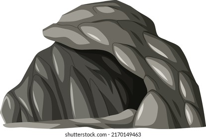 A stone cave isolated illustration