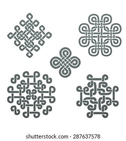 Stone Celtic hand drawing pattern, vector
