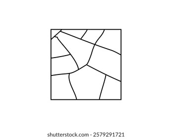 Stone ceramics square shapes design vector illustration on transparent background