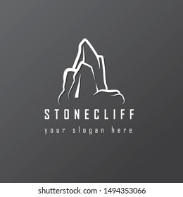 Stone Cliff Simple Minimalist Modern Logo Concept