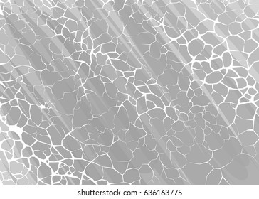 Stone cracks on gray color. Texture design in grunge and polygon style.