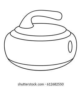 Stone for curling icon. Outline illustration of stone for curling vector icon for web