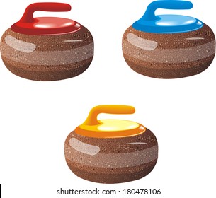 stone for curling vector 