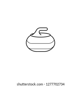 Stone for Curling vector. Stone game for Curling on white background