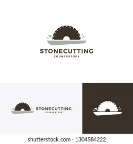 Stone Cutting And Countertop Logo Vector Icon