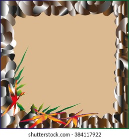 Stone decorative frame, Decorative frame from stones