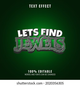 Stone Diamond Emerald Text Effect Perfect For Game Title Logo