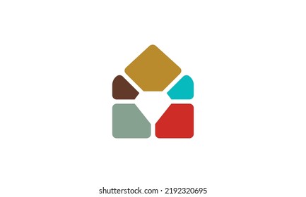 diseño de logotipo de piedra con diamante