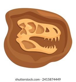 Stone evolution dinosaur icon cartoon vector. Science clay. Soil mud layer