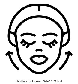 Stone face massage icon outline vector. Beauty skin. Care spa
