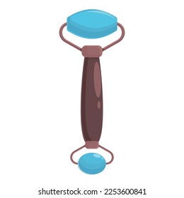 Stone facial roller icon cartoon vector. Face skin. Cosmetic spa