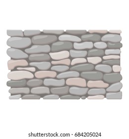 Stone Fence Icon, Cartoon Style