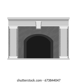 Stone fireplace stone marble texture .Vector illustration.