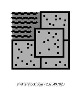 vector de icono de color del suelo de piedra. cartel de parqué de piedra. ilustración de símbolo aislado