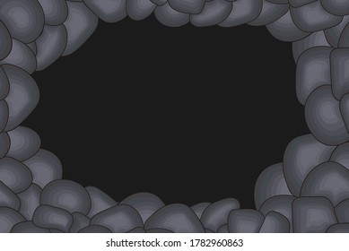 Stone frame, decorative vector background