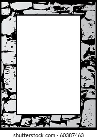Stone frame vector