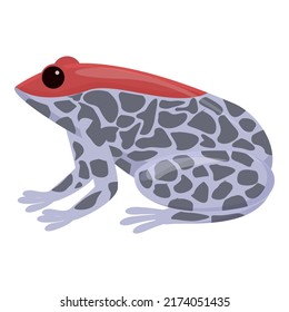 Stone frog icon cartoon vector. Cute toad. Smile funny