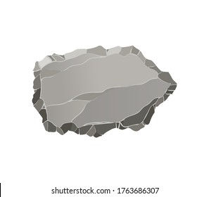 Stone game element. Cartoon rock ui element for