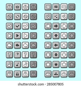 stone game icons buttons icons, interface, ui
