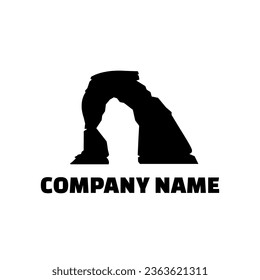 A stone gate nature logo template vector